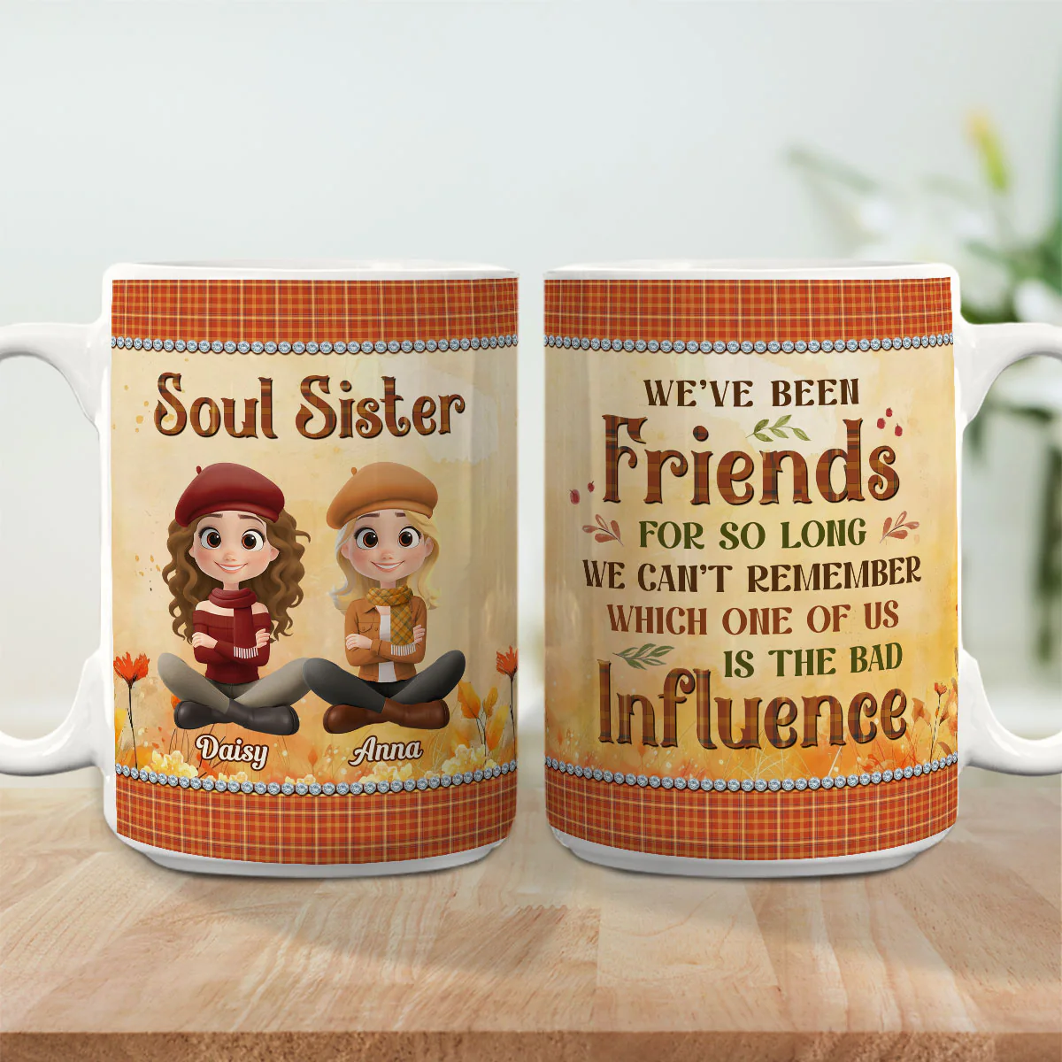 Pumpkin Spice Besties - Personalized Custom Coffee Mug - Image 5