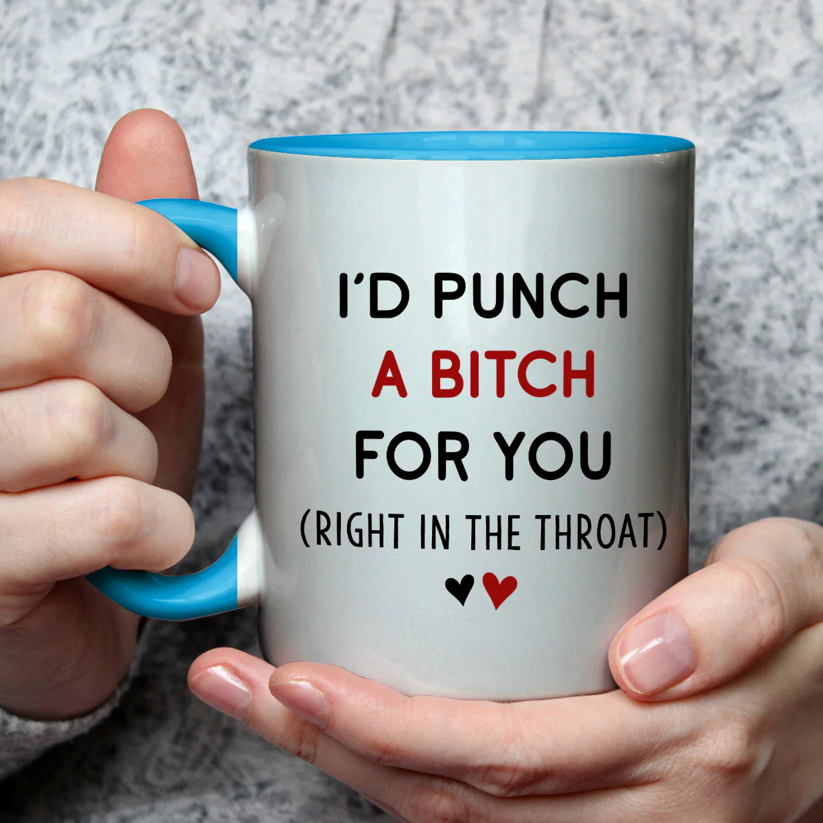 Punch A Bitch - Personalized Custom Accent Mug - Image 3