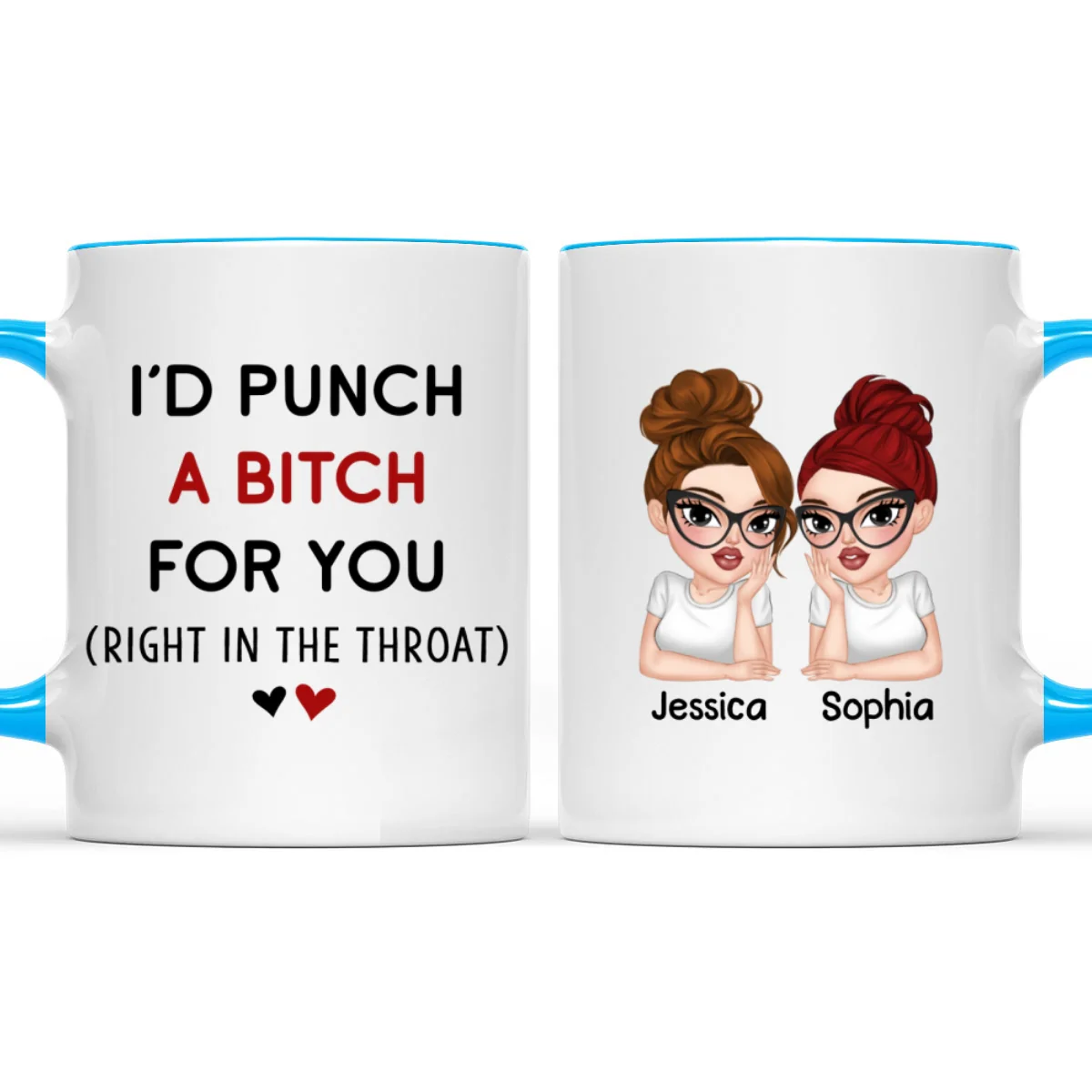 Punch A Bitch - Personalized Custom Accent Mug - Image 7