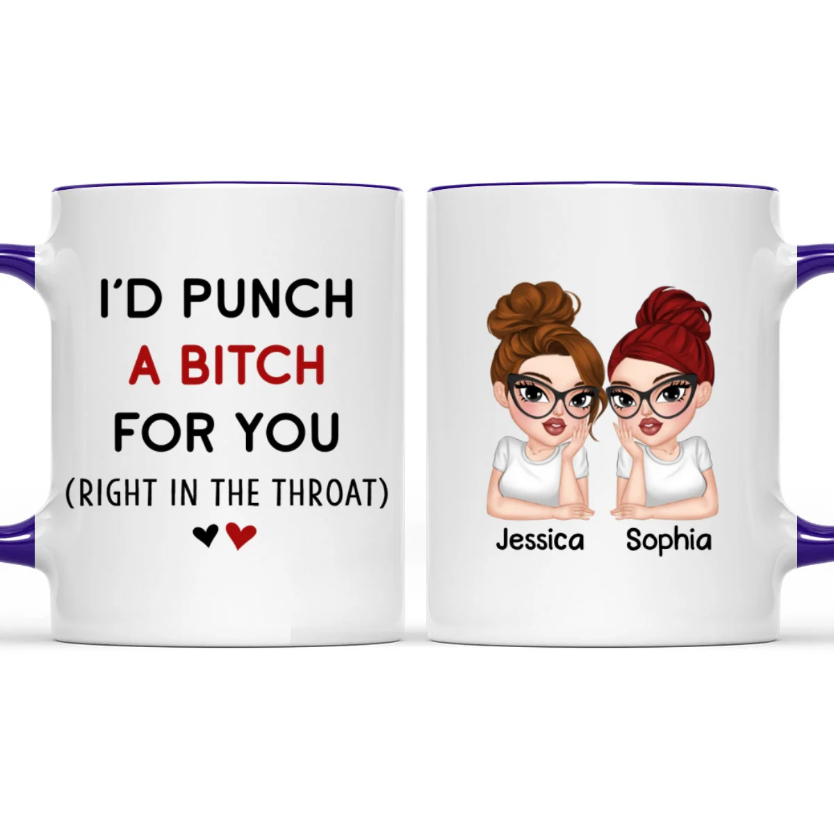 Punch A Bitch - Personalized Custom Accent Mug - Image 9