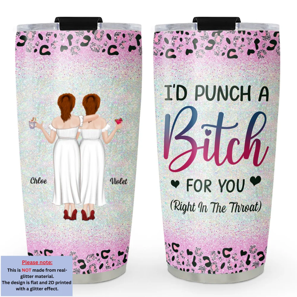 Punch A Bitch - Personalized Custom Tumbler - Image 6