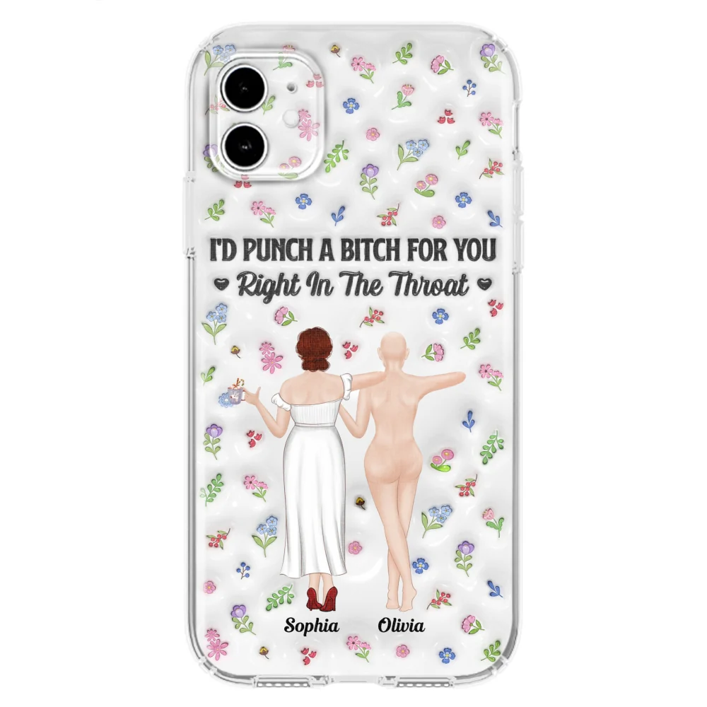Punch Bitch Besties - Personalized Custom 3D Inflated Effect Phone Case - Image 9