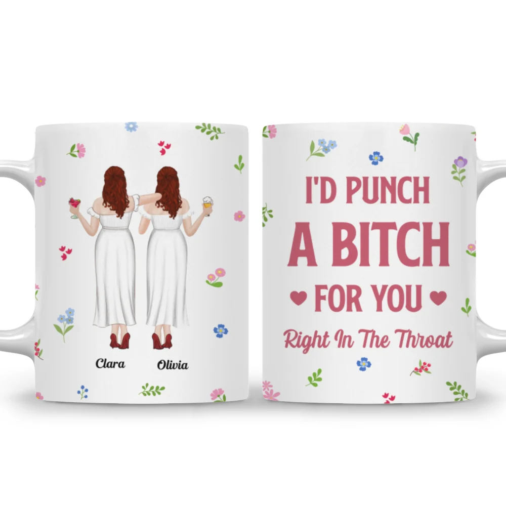 Punch Bitch Besties - Personalized Custom Coffee Mug - Image 6