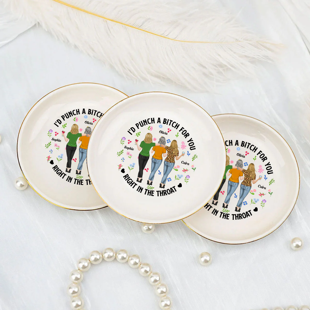 Punch Bitch Besties - Personalized Custom Jewelry Dish - Image 5