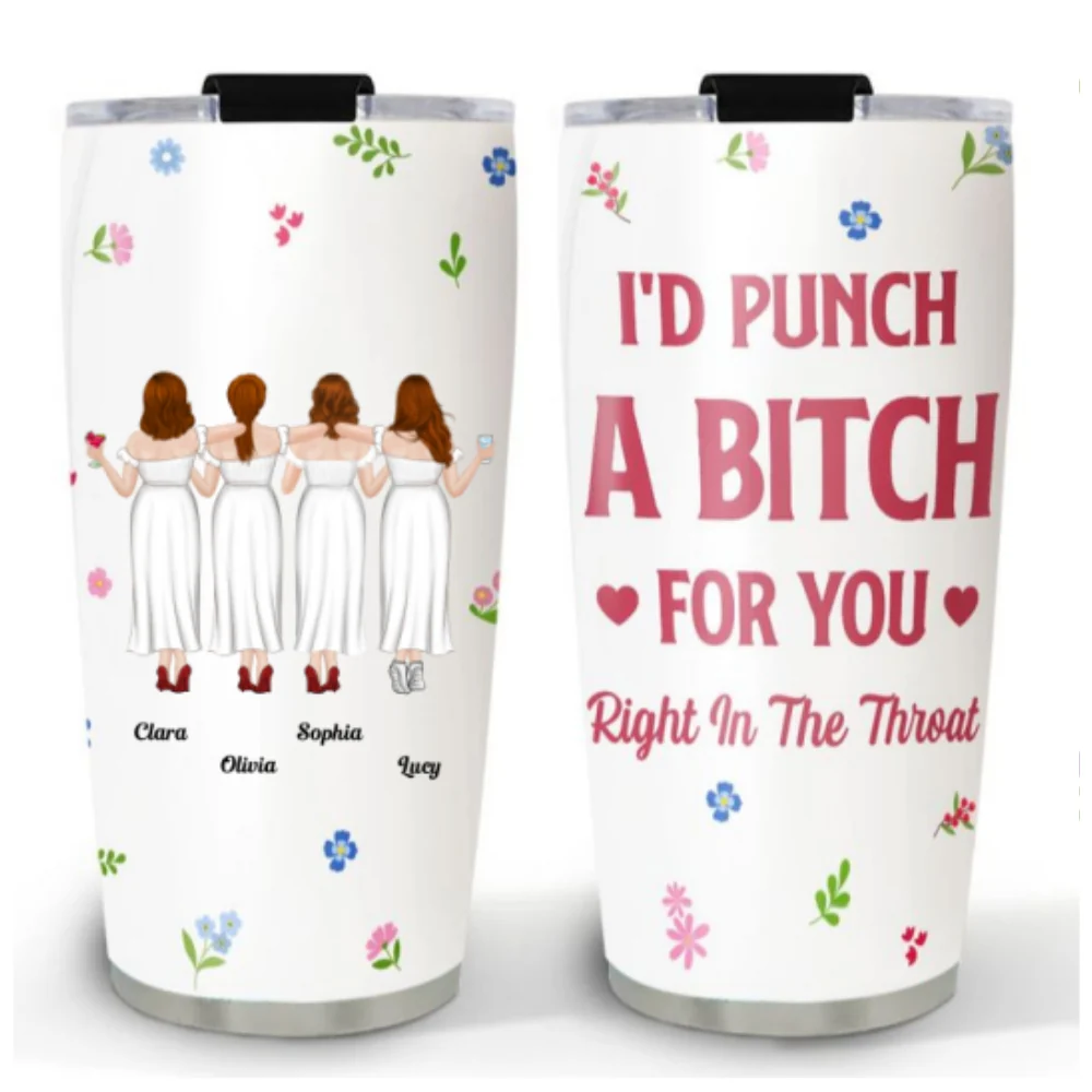 Punch Bitch Besties - Personalized Custom Tumbler - Image 5