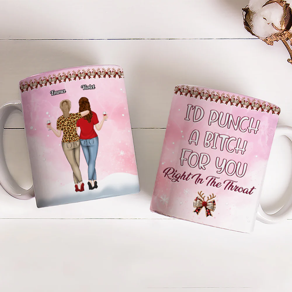 Punch Bitch For You - Personalized Custom 3D Inflated Effect Coffee Mug - Image 3