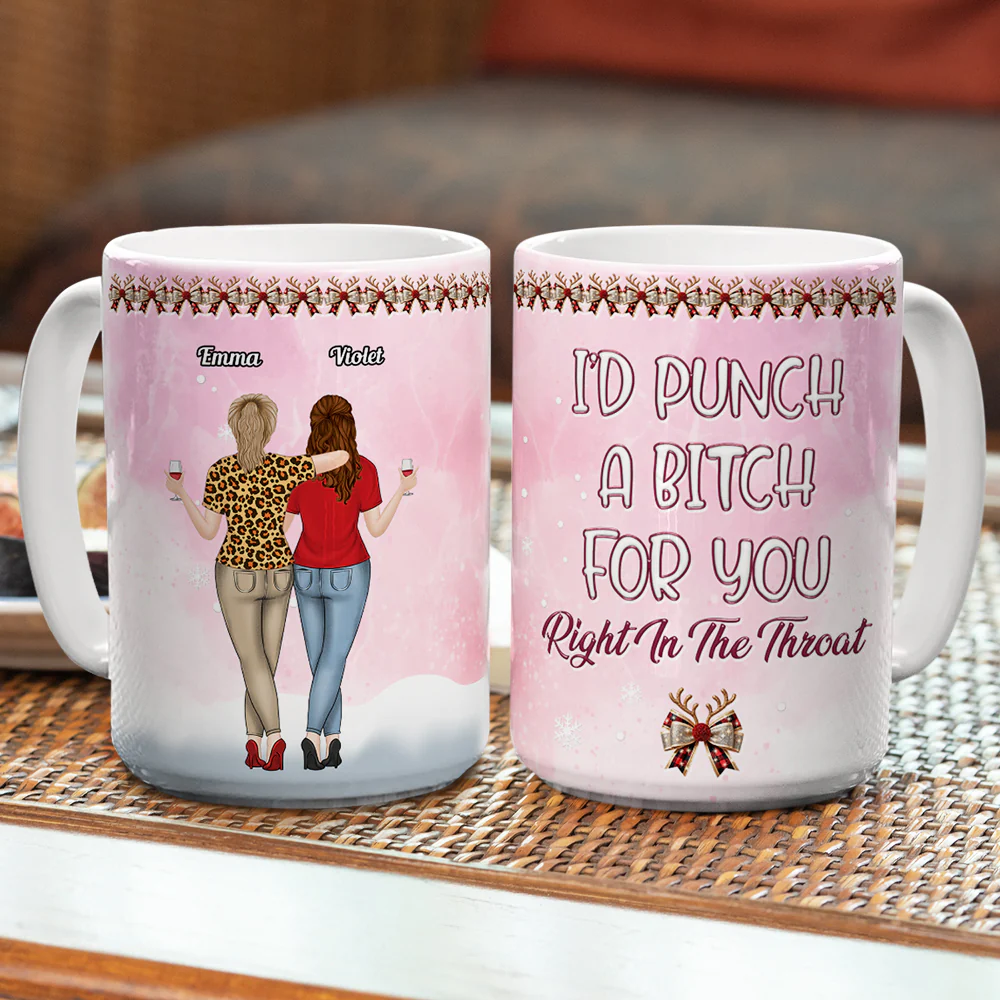 Punch Bitch For You - Personalized Custom 3D Inflated Effect Coffee Mug - Image 8
