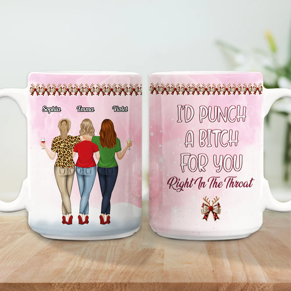 Punch Bitch For You - Personalized Custom 3D Inflated Effect Coffee Mug - Image 9