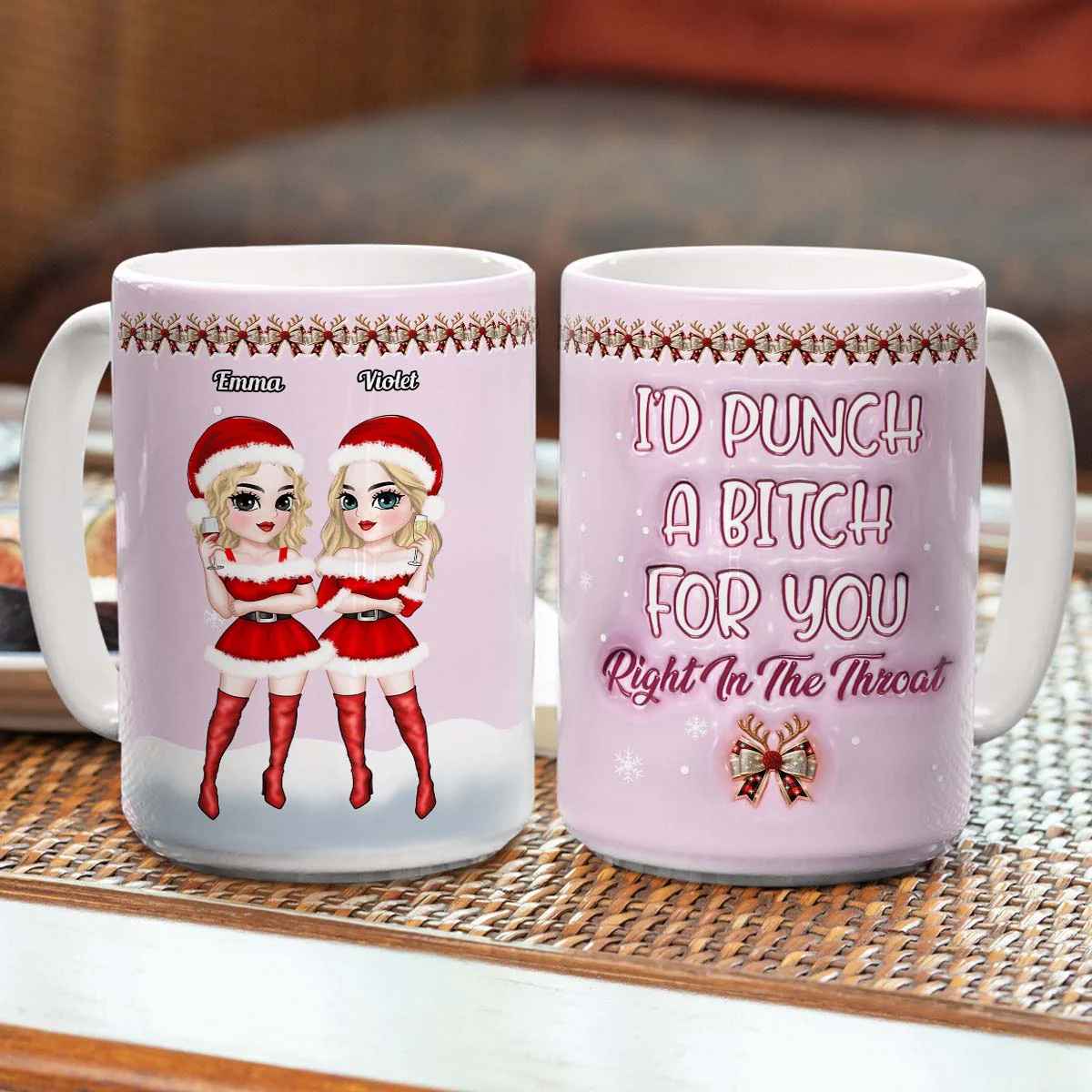 Punch Bitch - Personalized Custom 3D Inflated Effect Mug - Image 5