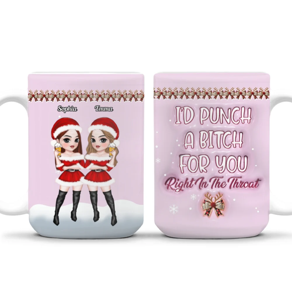 Punch Bitch - Personalized Custom 3D Inflated Effect Mug - Image 7