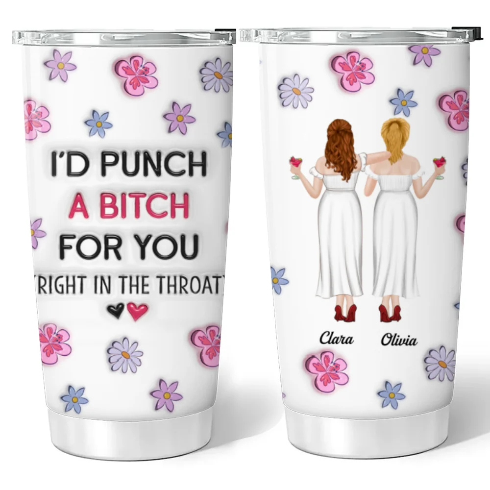 Punch Bitch - Personalized Custom 3D Inflated Effect Tumbler - Image 6