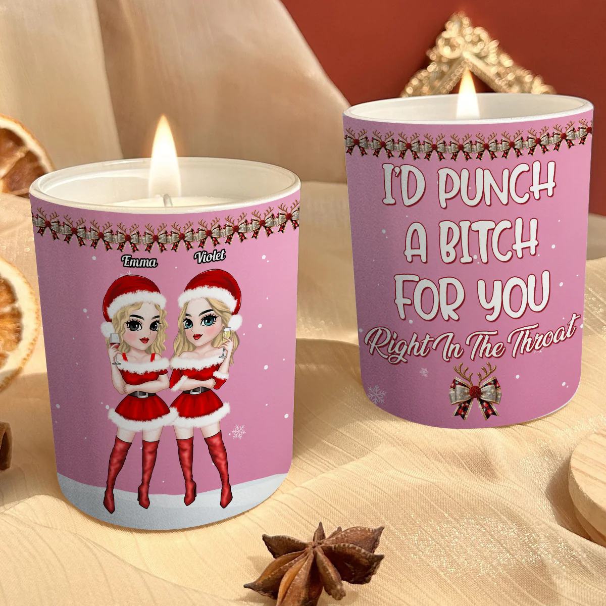 Punch Bitch - Personalized Custom Candle - Image 2