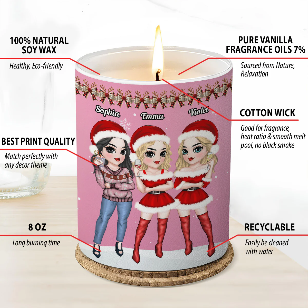 Punch Bitch - Personalized Custom Candle - Image 4