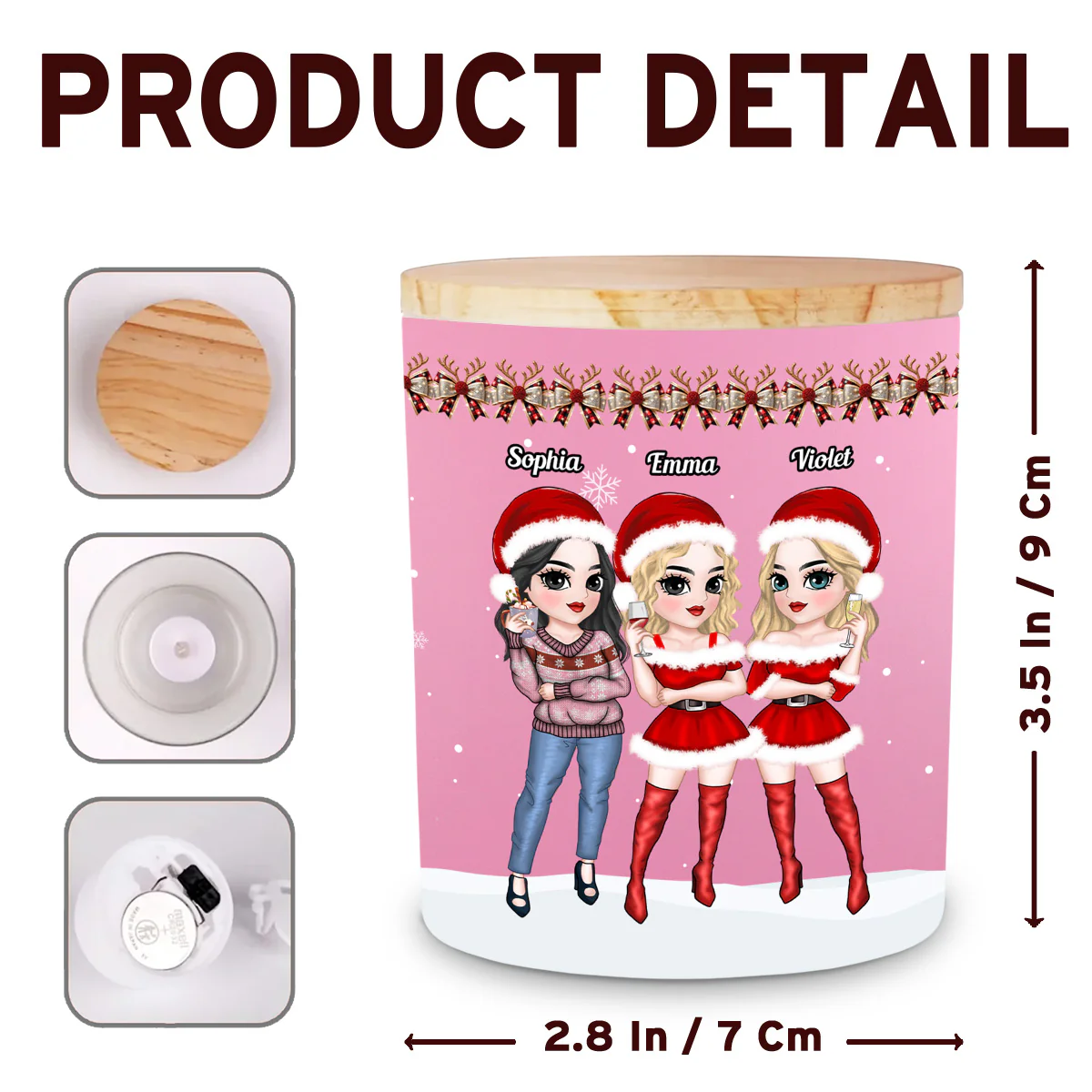 Punch Bitch - Personalized Custom Glass Jar With LED Candle - Image 6