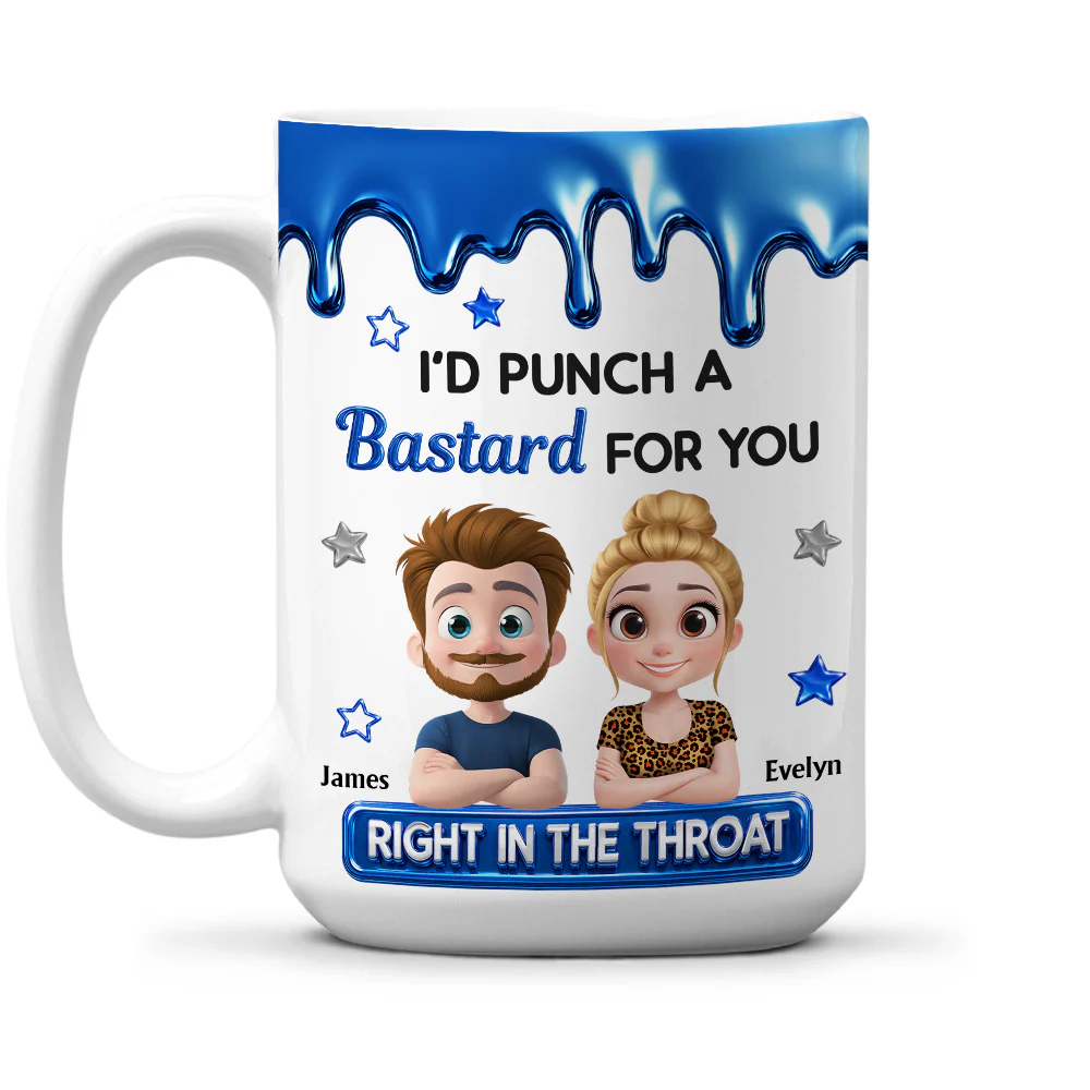Punch For You Brother Sister - Personalized Custom Coffee Mug - Image 2