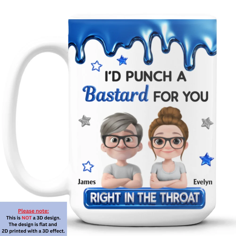 Punch For You Brother Sister - Personalized Custom Coffee Mug - Image 8