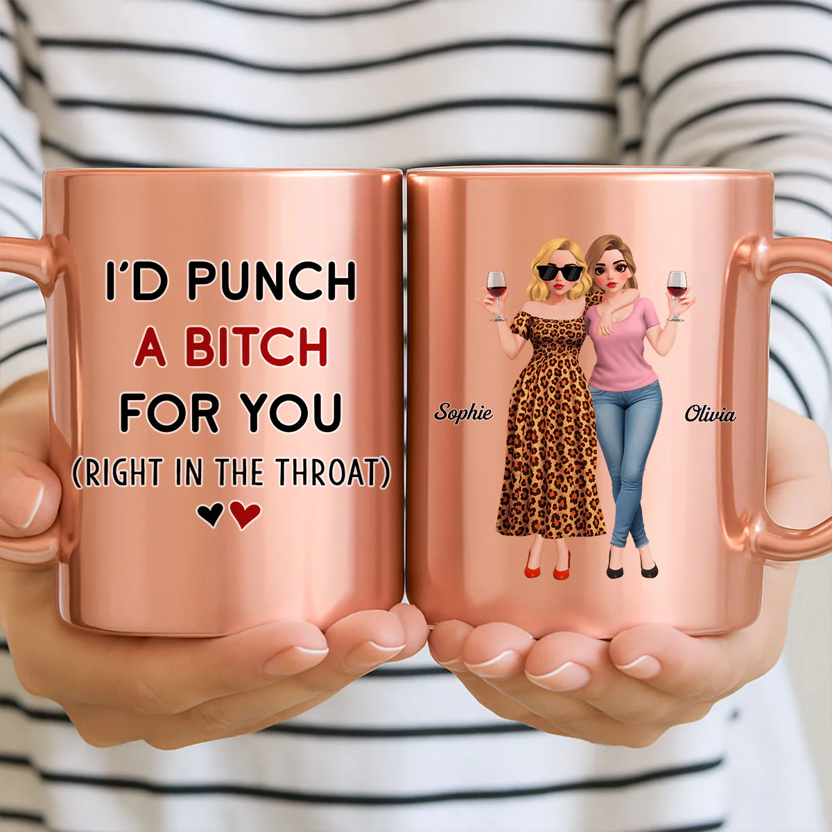 Punch For You Cartoonize - Personalized Custom Metallic Mug  - Image 3
