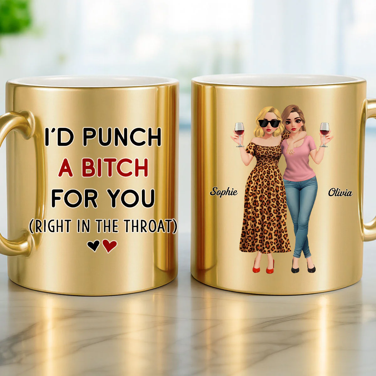 Punch For You Cartoonize - Personalized Custom Metallic Mug  - Image 4