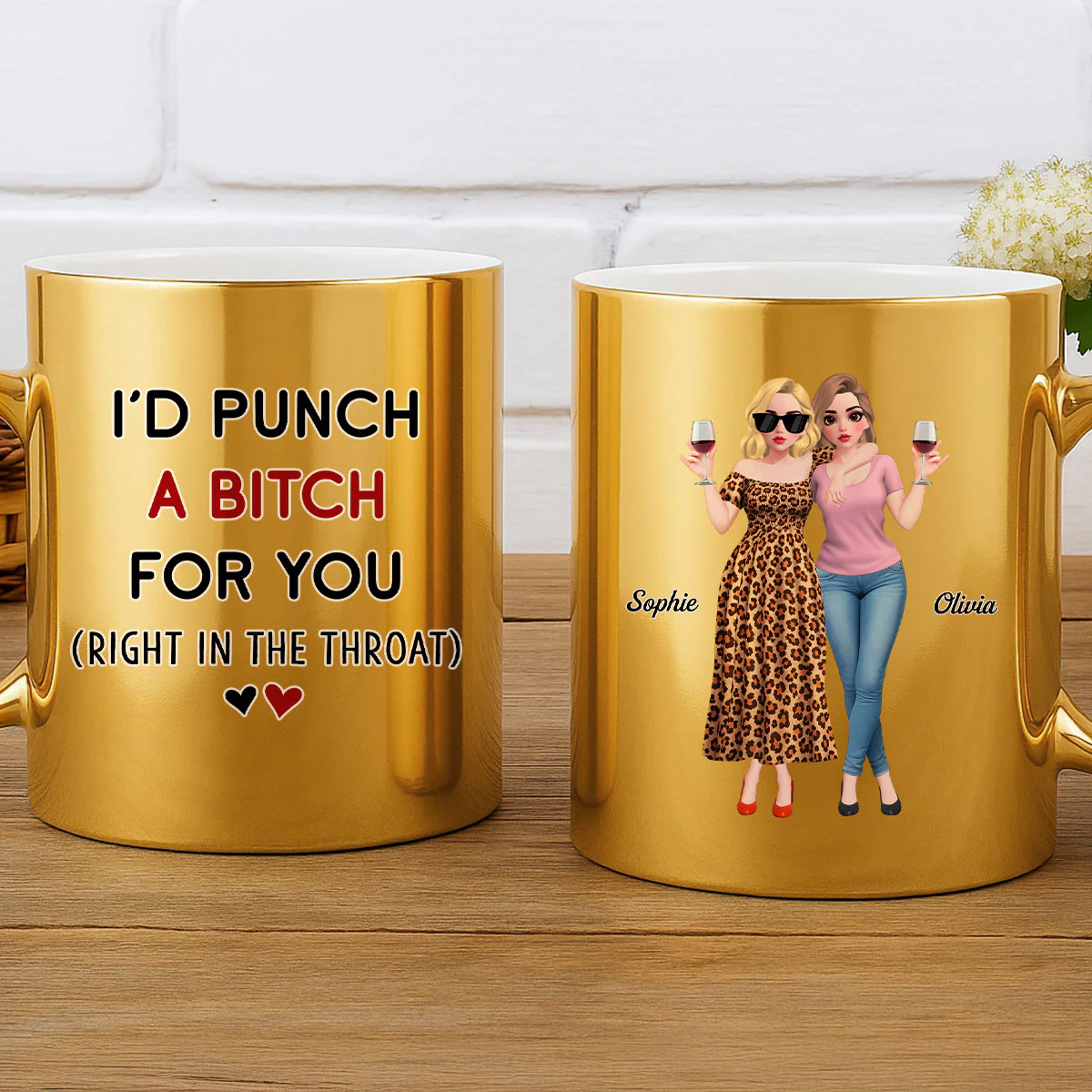 Punch For You Cartoonize - Personalized Custom Metallic Mug  - Image 5