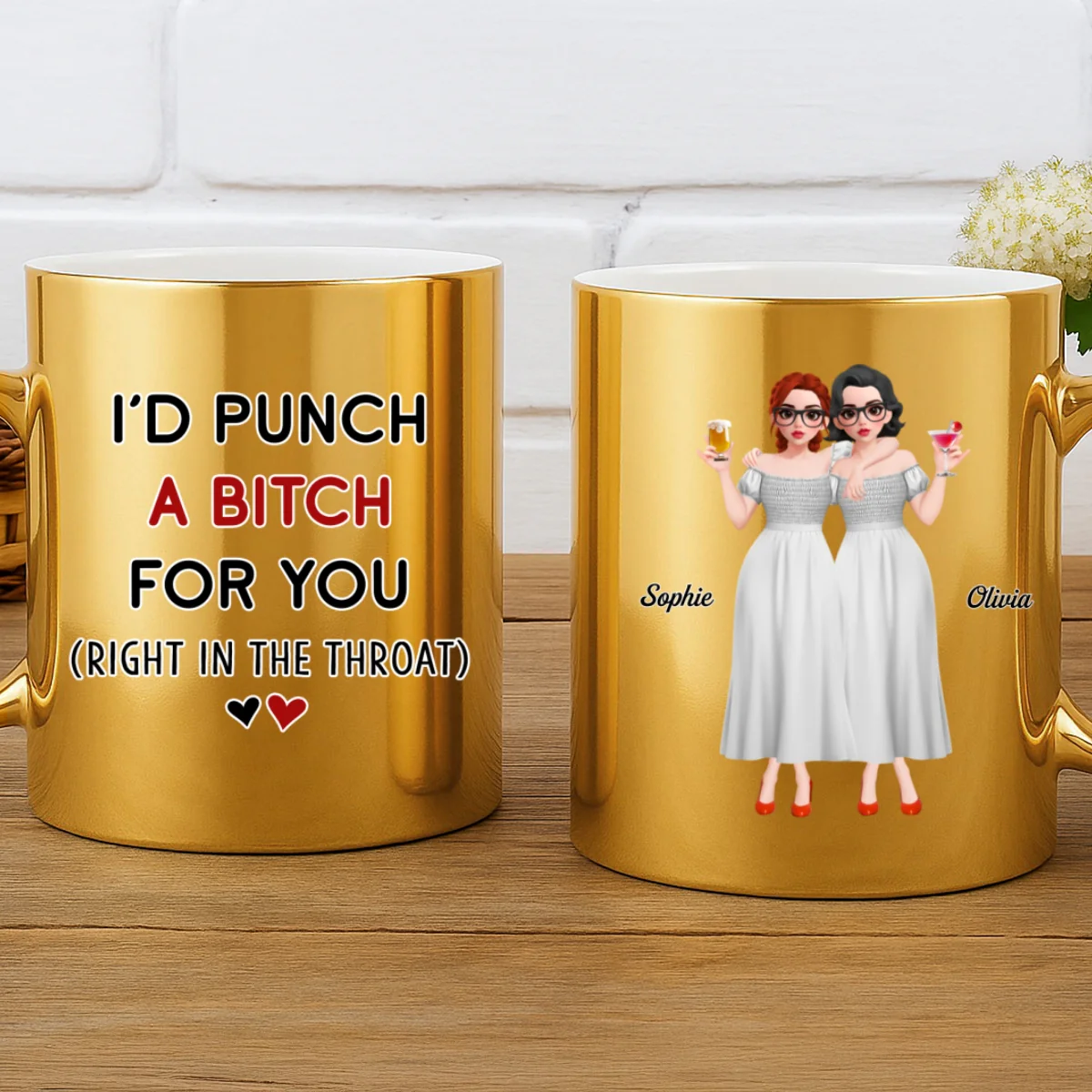 Punch For You Cartoonize - Personalized Custom Metallic Mug  - Image 7