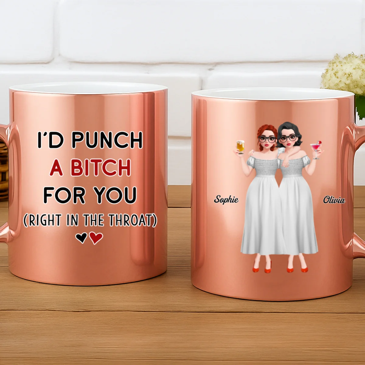 Punch For You Cartoonize - Personalized Custom Metallic Mug  - Image 8