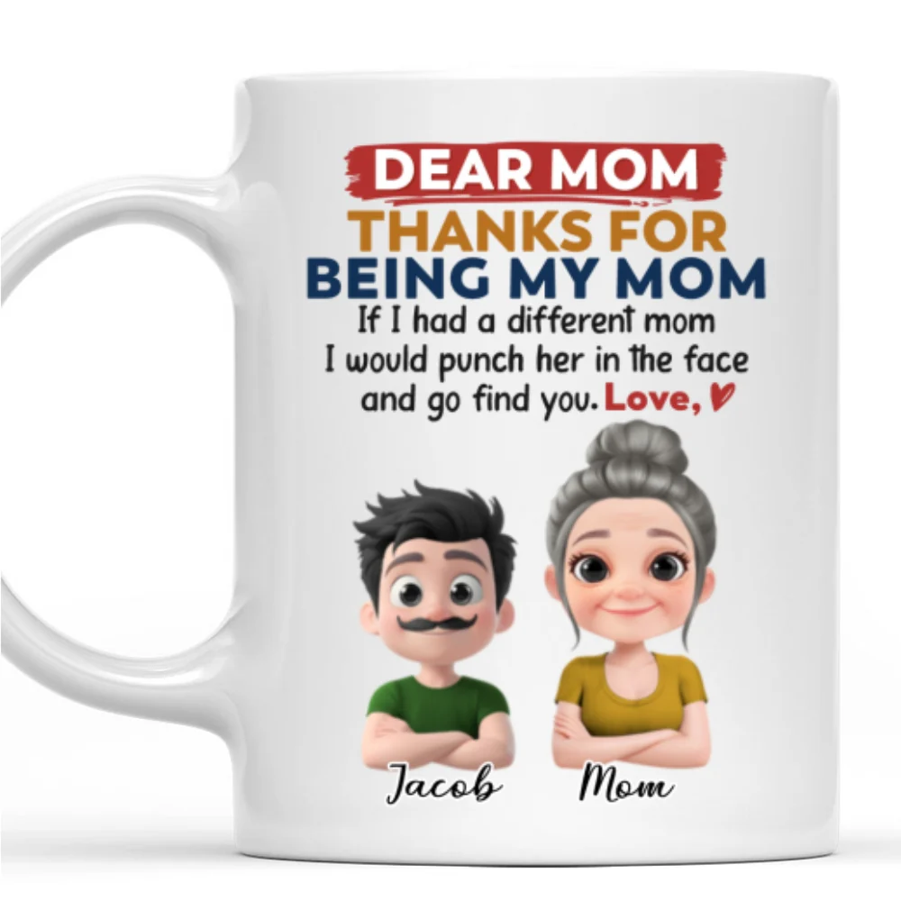 Punch For You Mom - Personalized Custom Coffee Mug - Image 8
