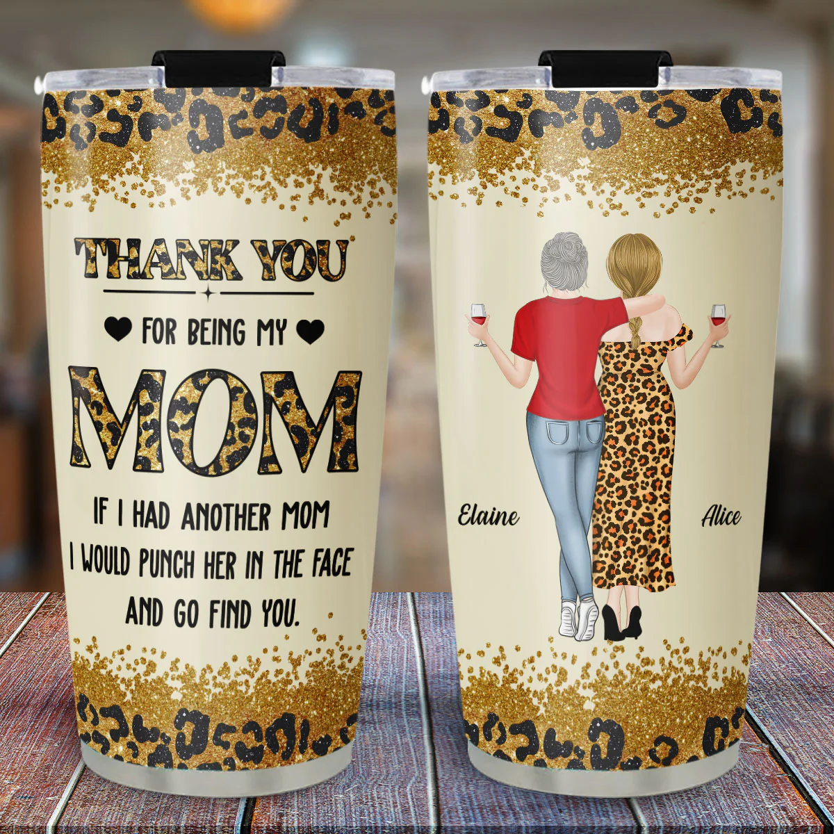 Punch For You Mom - Personalized Custom Tumbler - Image 4