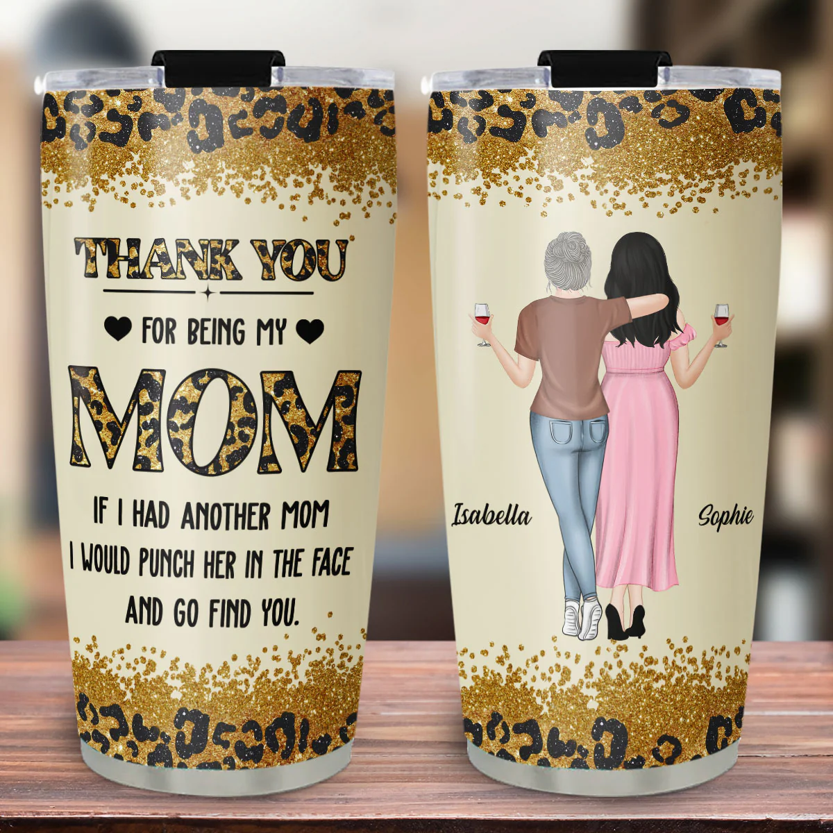 Punch For You Mom - Personalized Custom Tumbler - Image 5