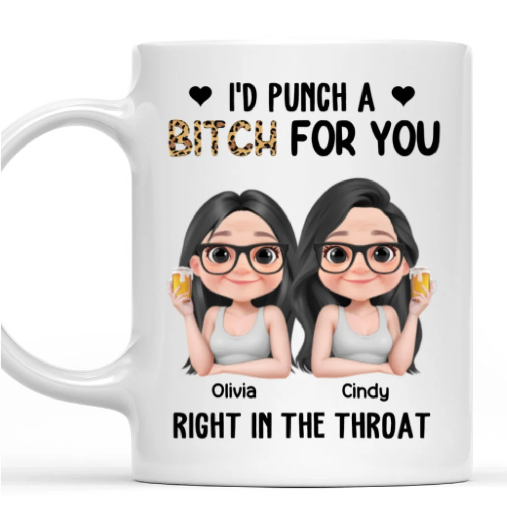 Punch For You My Bestie - Personalized Custom Coffee Mug - Image 7
