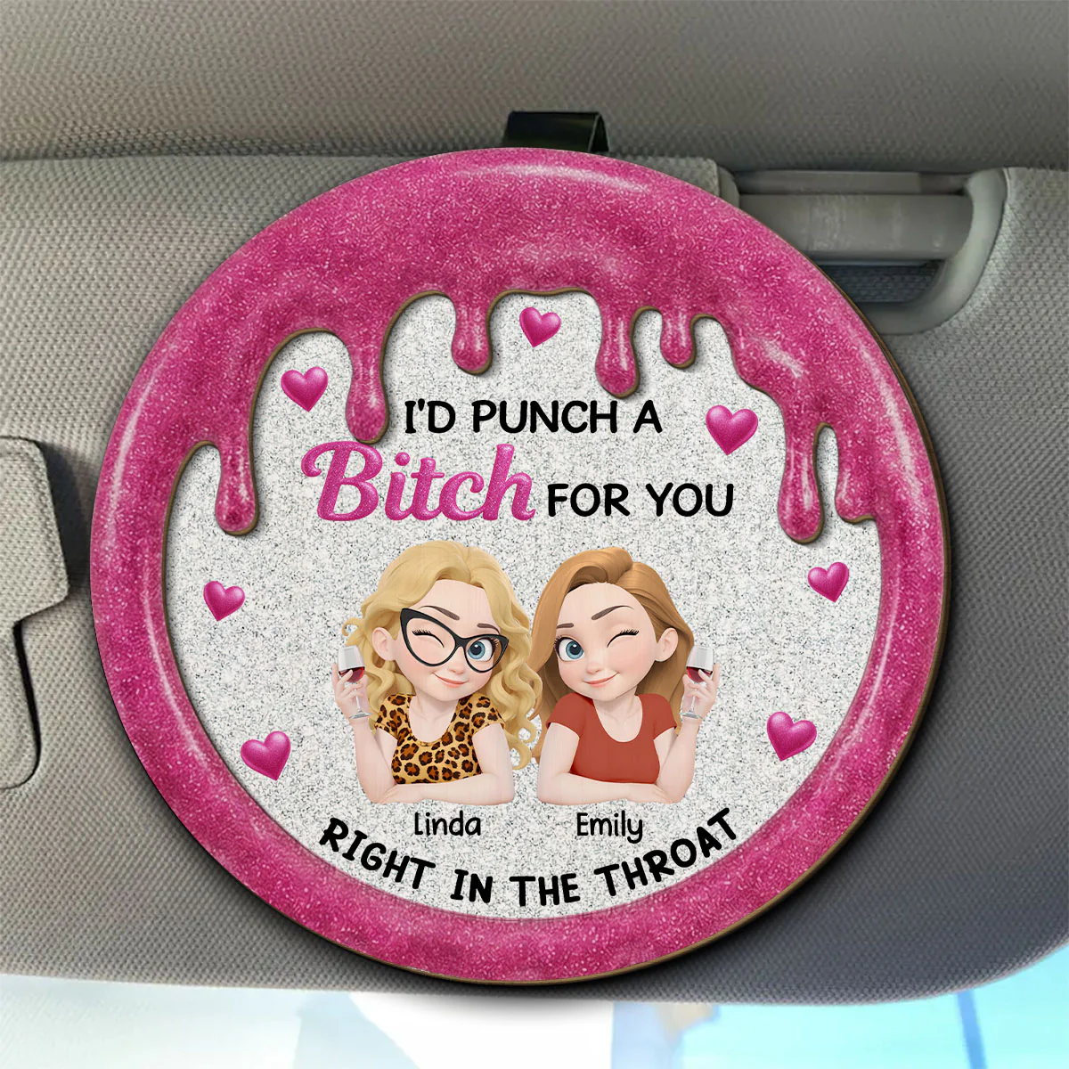Punch For You My Girl - Personalized Custom Car Visor Clip