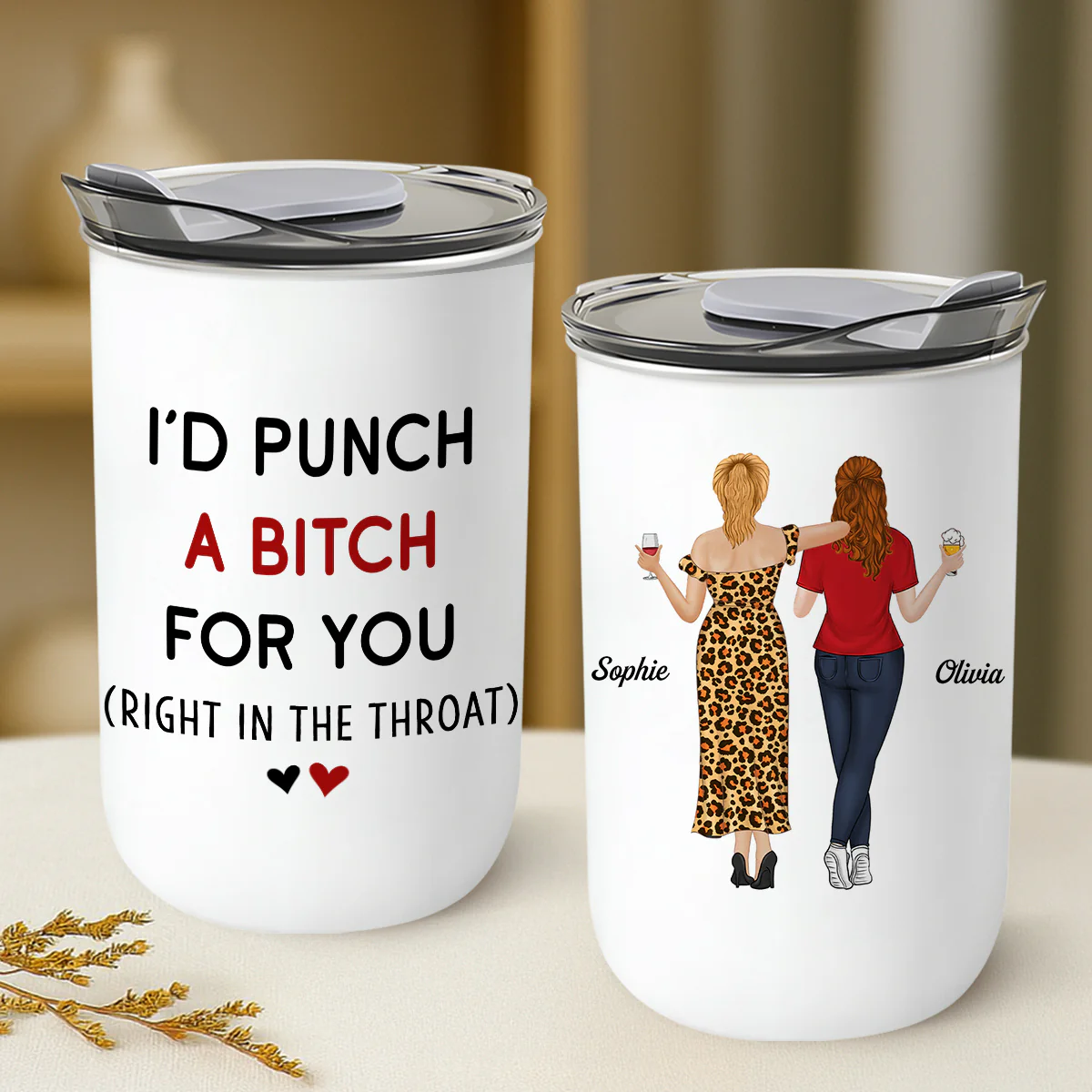 Punch For You - Personalized Custom 10oz Tumbler - Image 2