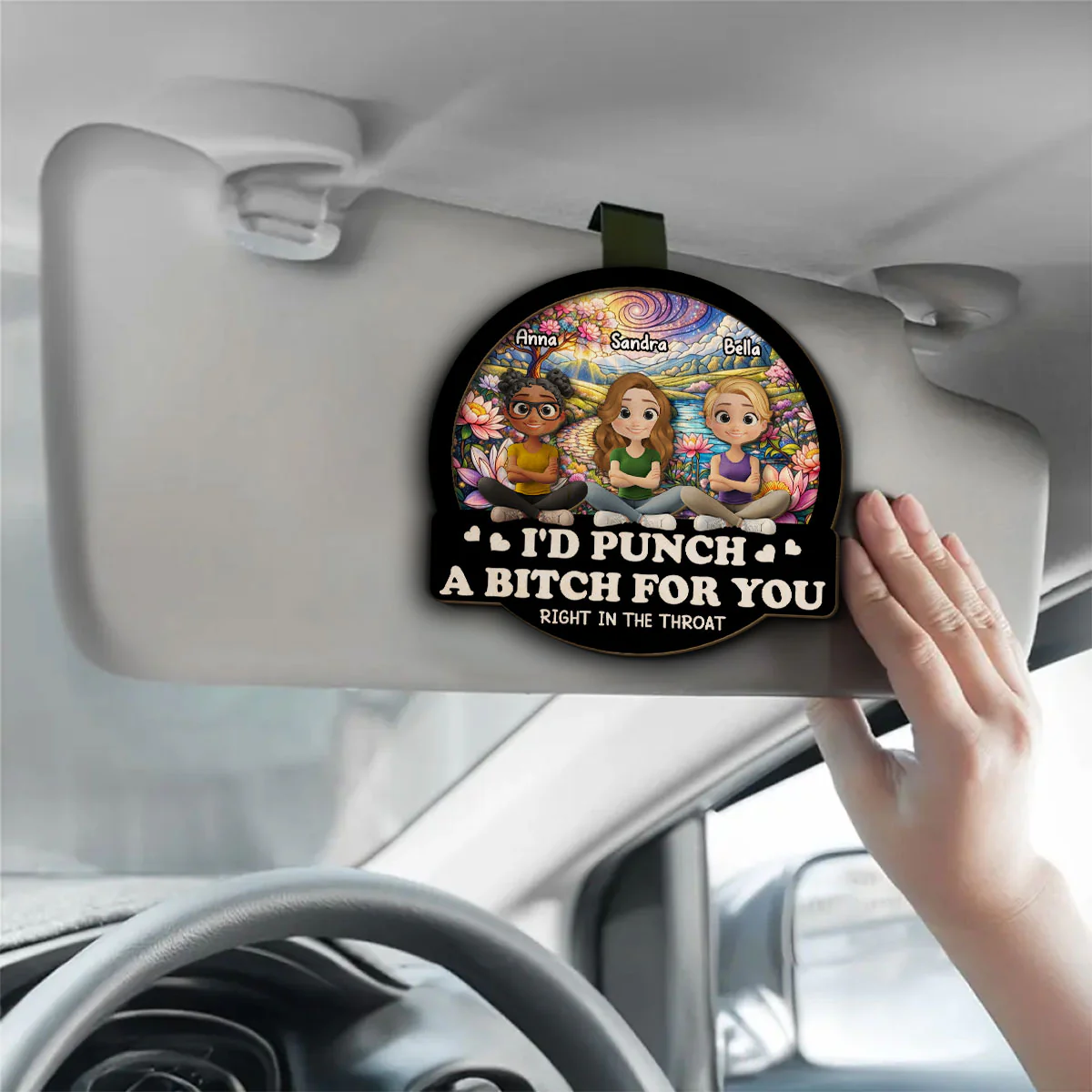 Punch For You - Personalized Custom Car Visor Clip - Image 5