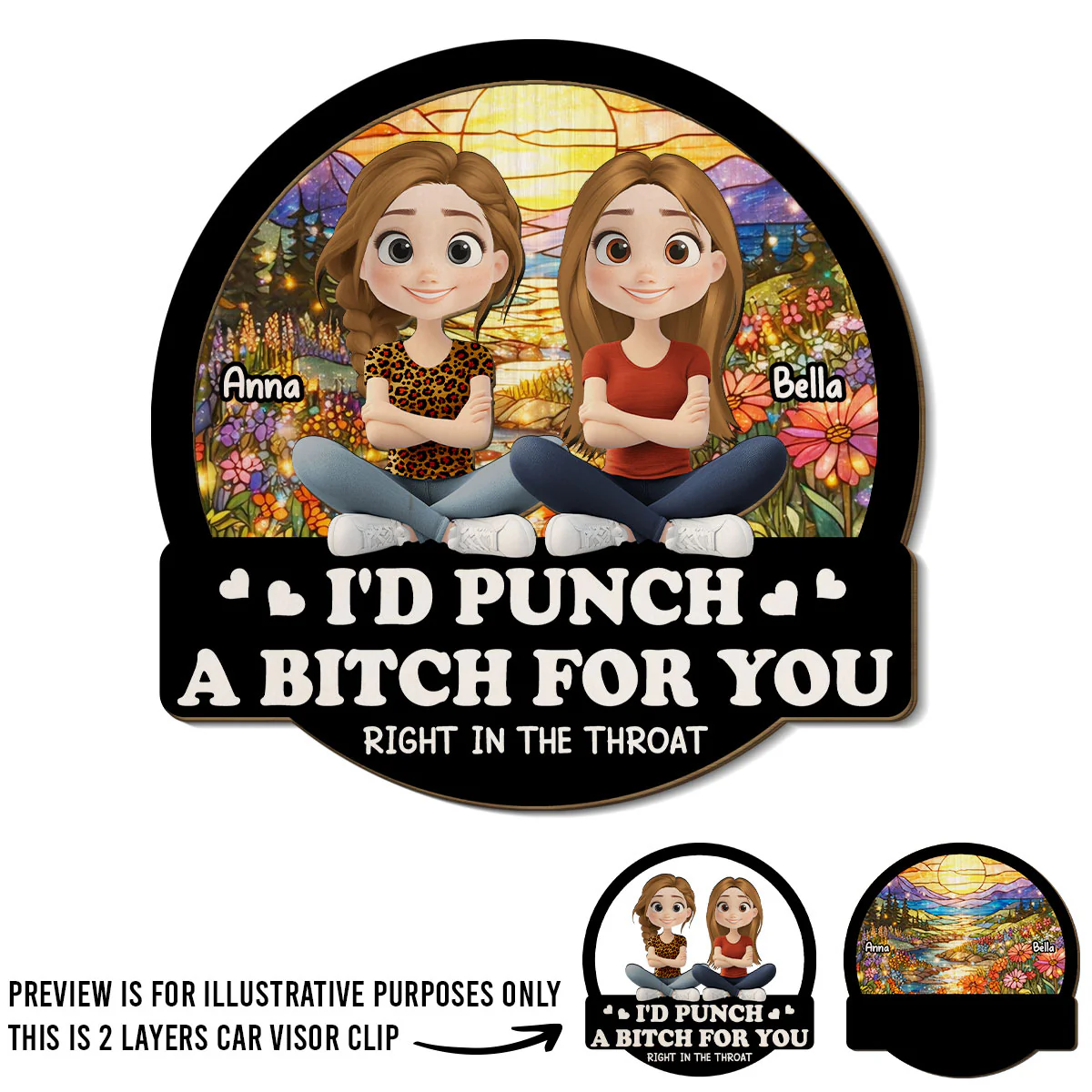 Punch For You - Personalized Custom Car Visor Clip - Image 7