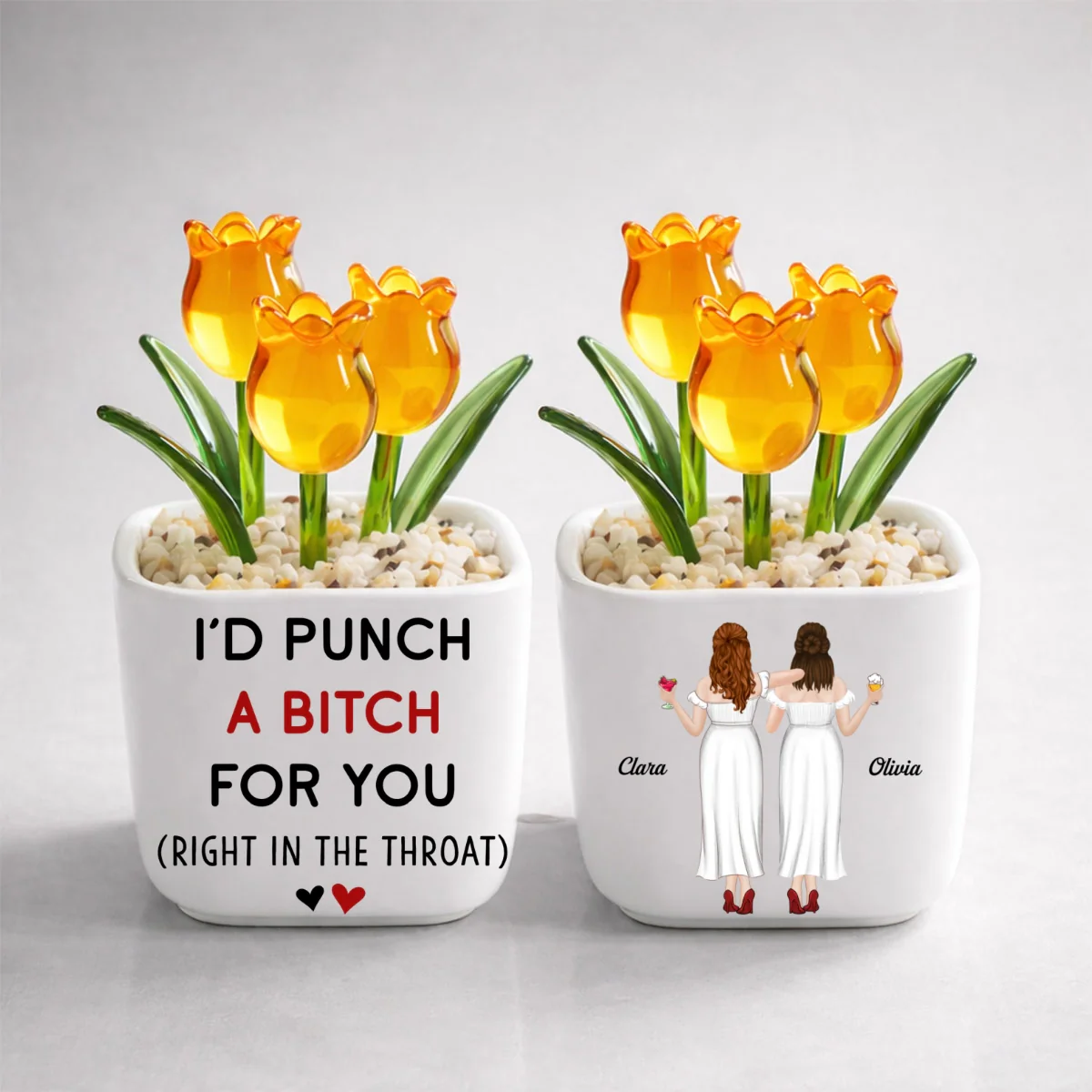Punch For You - Personalized Custom Glass Everlasting Tulips - Image 10
