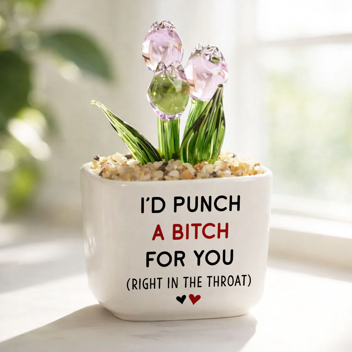 Punch For You - Personalized Custom Glass Everlasting Tulips - Image 2