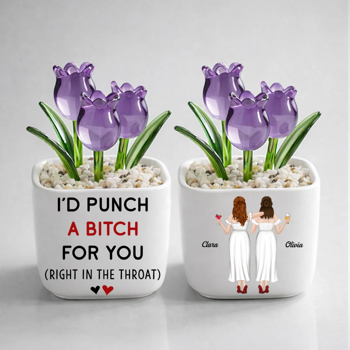 Punch For You - Personalized Custom Glass Everlasting Tulips - Image 9