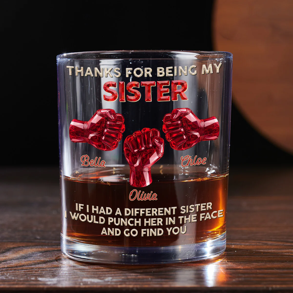 Punch Him And Find You- Personalized Custom Whiskey Glass - Image 4