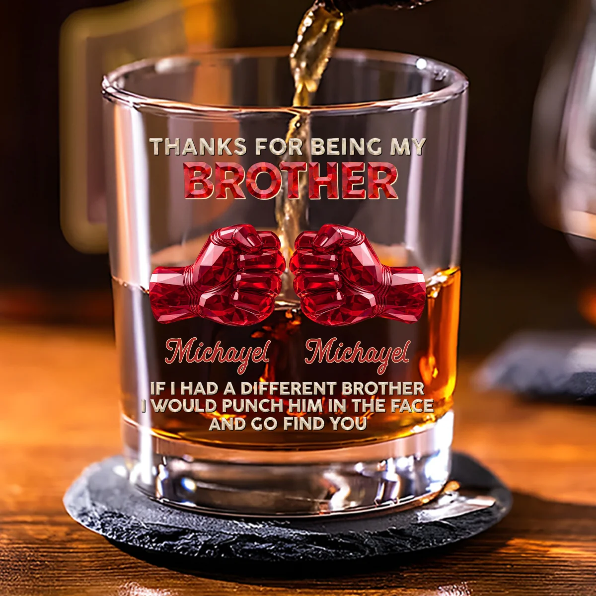 Punch Him And Find You- Personalized Custom Whiskey Glass - Image 7
