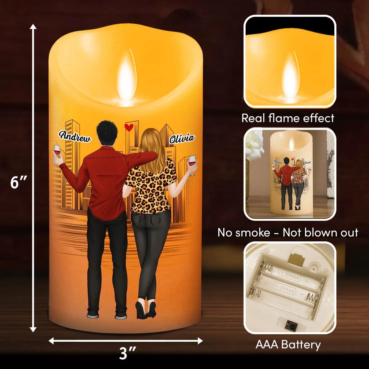 Punch Him In The Face And Go Find You - Personalized Custom LED Candle - Image 5