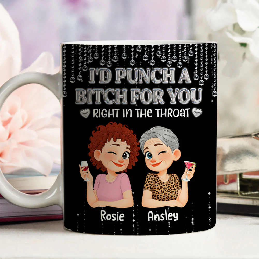 Punch Right In The Throat - Personalized Custom Coffee Mug - Image 3