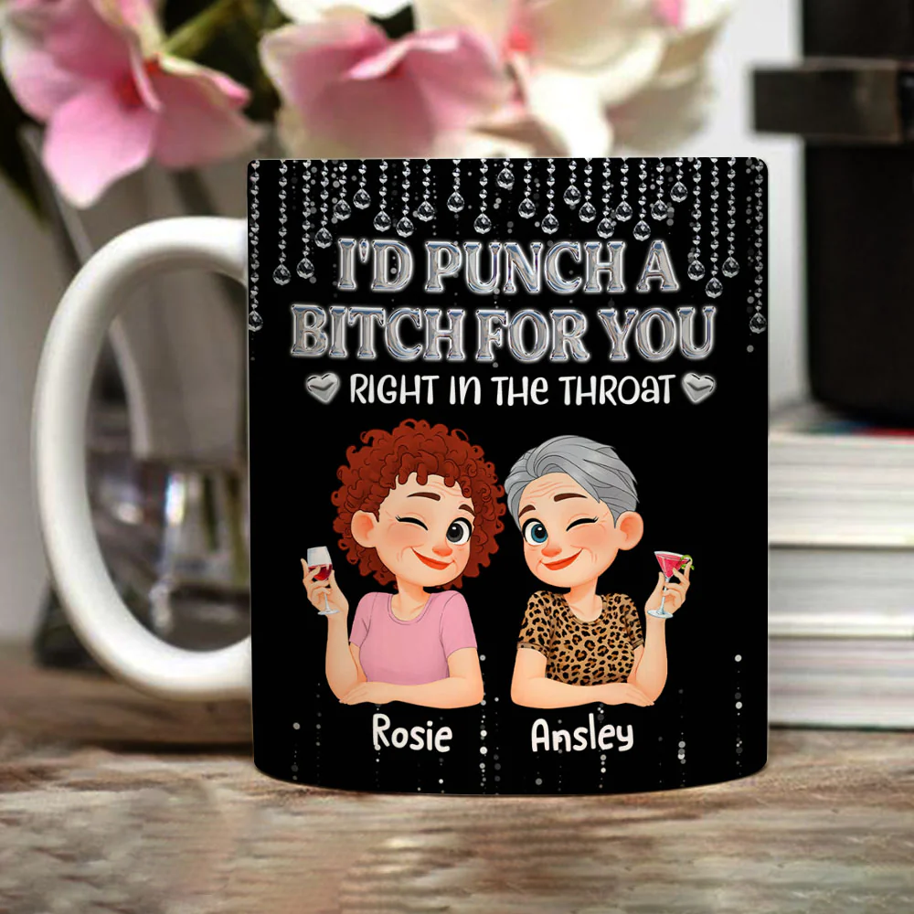 Punch Right In The Throat - Personalized Custom Coffee Mug - Image 4