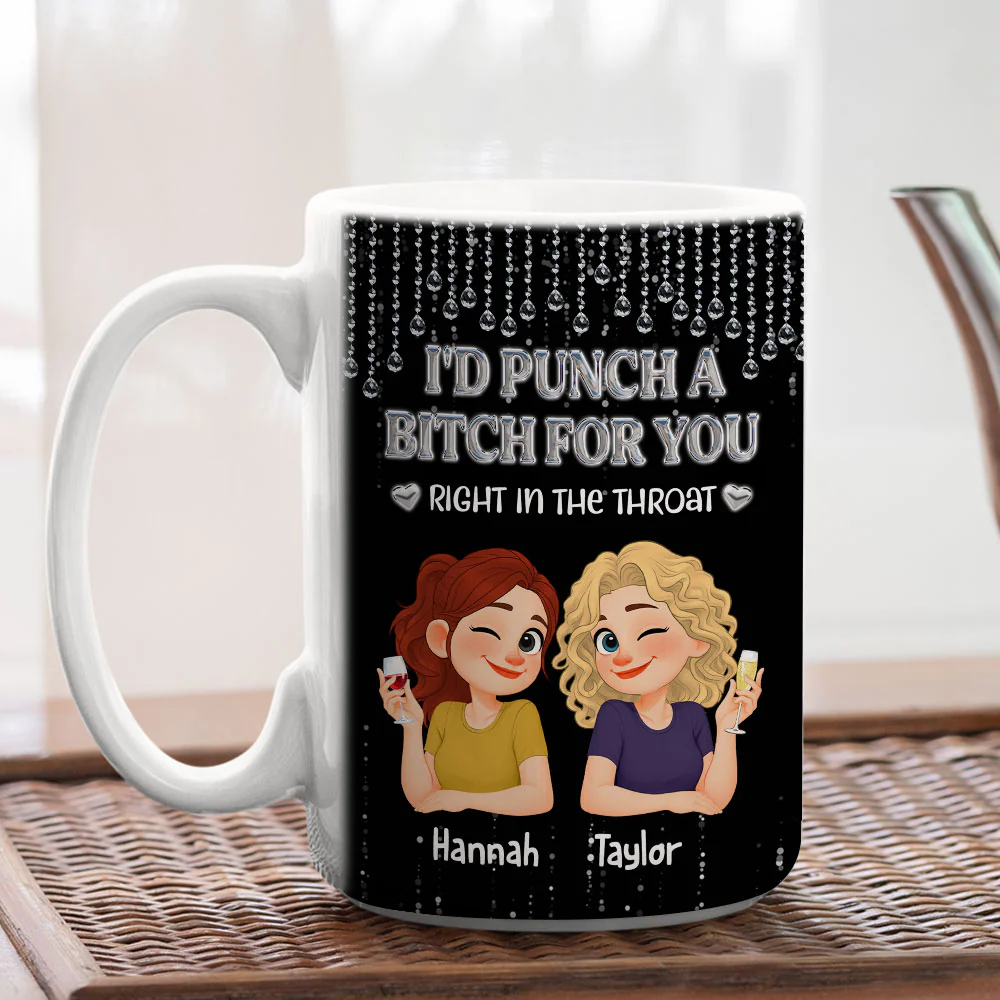 Punch Right In The Throat - Personalized Custom Coffee Mug - Image 5