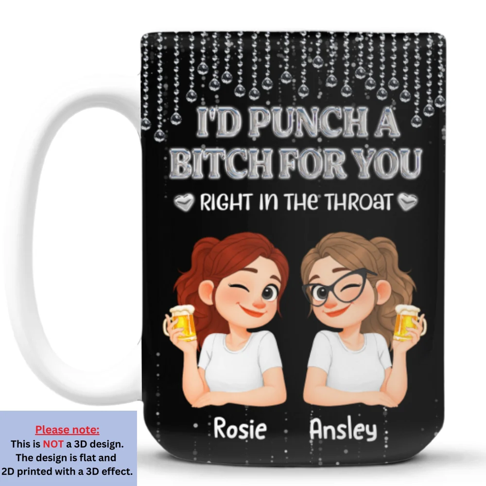 Punch Right In The Throat - Personalized Custom Coffee Mug - Image 9
