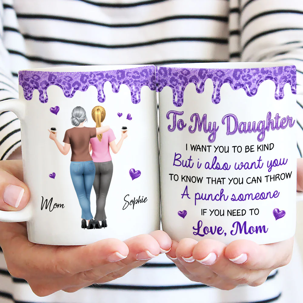 Punch Someone If You Need - Personalized Custom Coffee Mug - Image 3