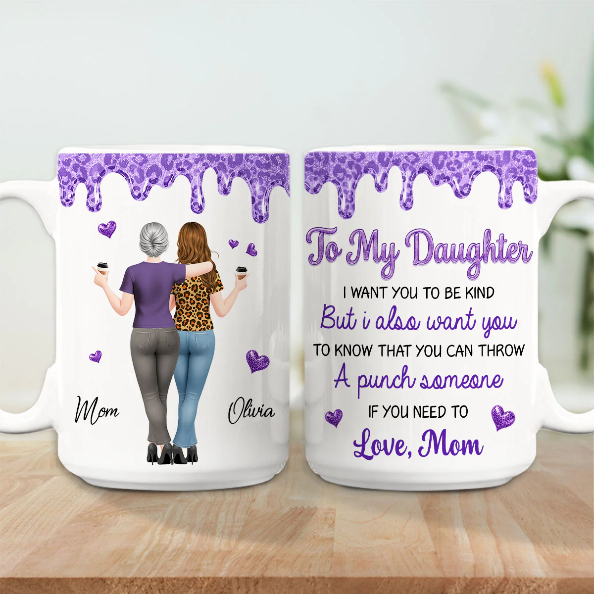 Punch Someone If You Need - Personalized Custom Coffee Mug - Image 4