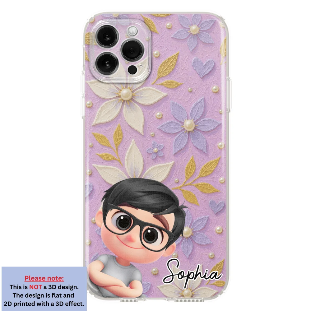 Purple Grandma - Personalized Custom 3D Effect Phone Case - Image 13