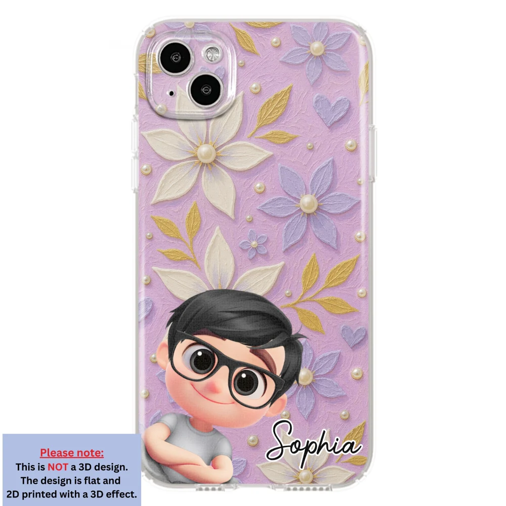 Purple Grandma - Personalized Custom 3D Effect Phone Case - Image 14