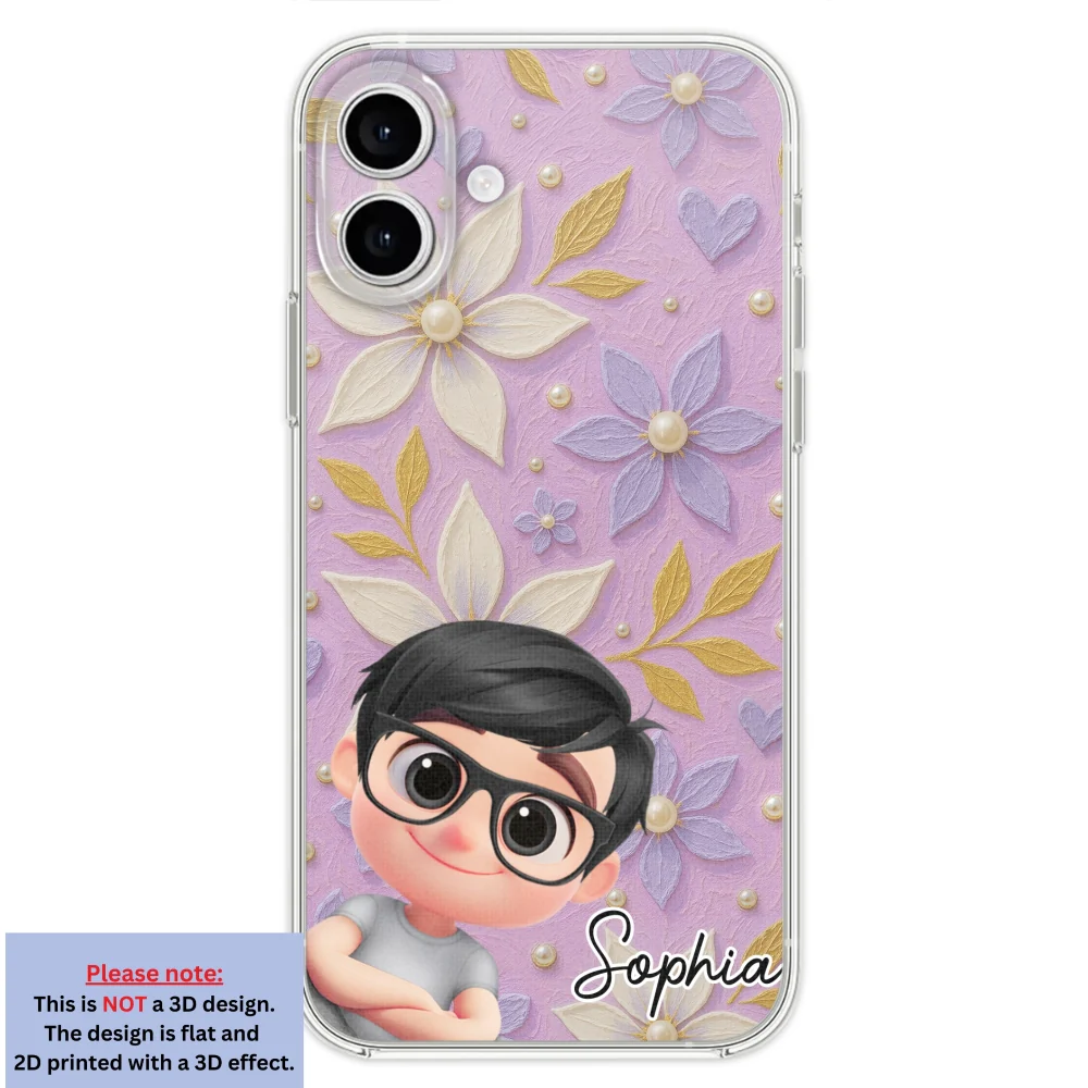 Purple Grandma - Personalized Custom 3D Effect Phone Case - Image 26