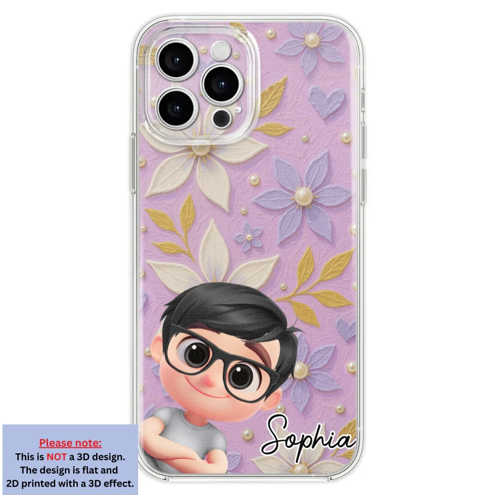 Purple Grandma - Personalized Custom 3D Effect Phone Case - Image 27