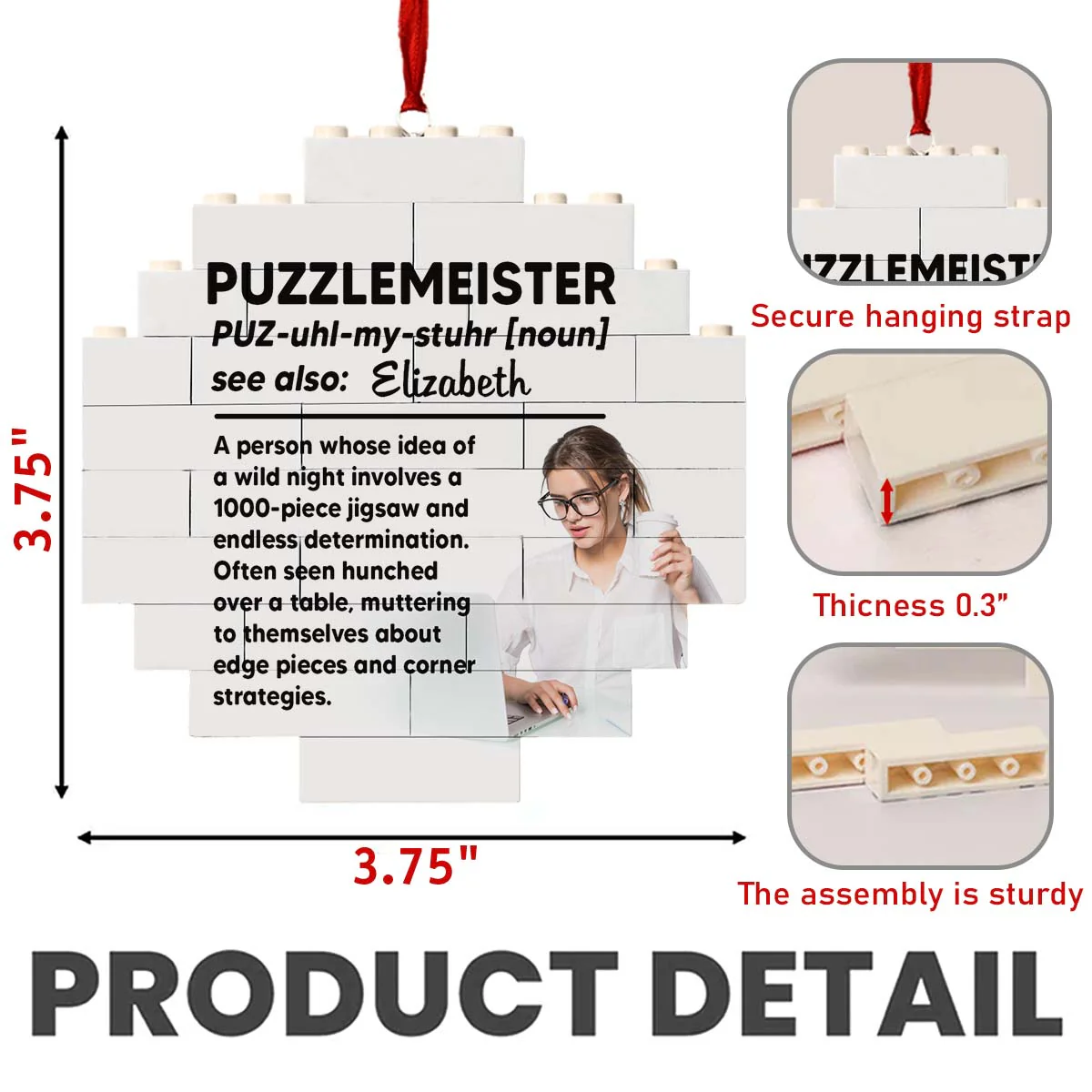 Puzzlemeister - Personalized Custom Puzzle Ornament - Image 6